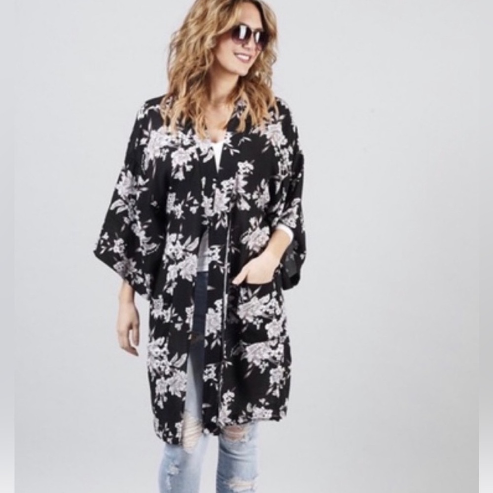 Spiritual Gangster floral robe cover up cardigan